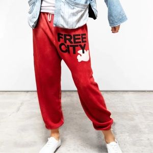 FREECITY Free City Supervintage Large Logo Sweatpants Artyard Red